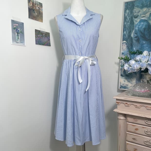 INGNI blue stripe summer collar opc