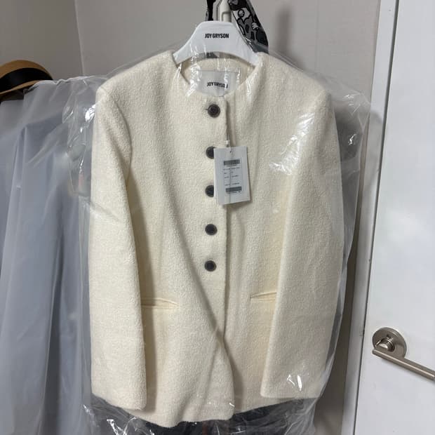 새상품) 조이그라이슨 크림부클 트위드 자켓 S