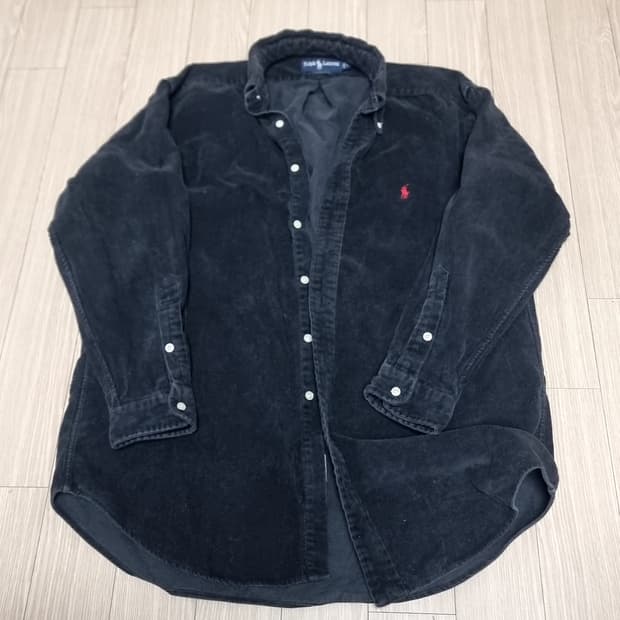 빈티지 폴로 랄프로렌 블랙 코듀로이 셔츠(100-105)