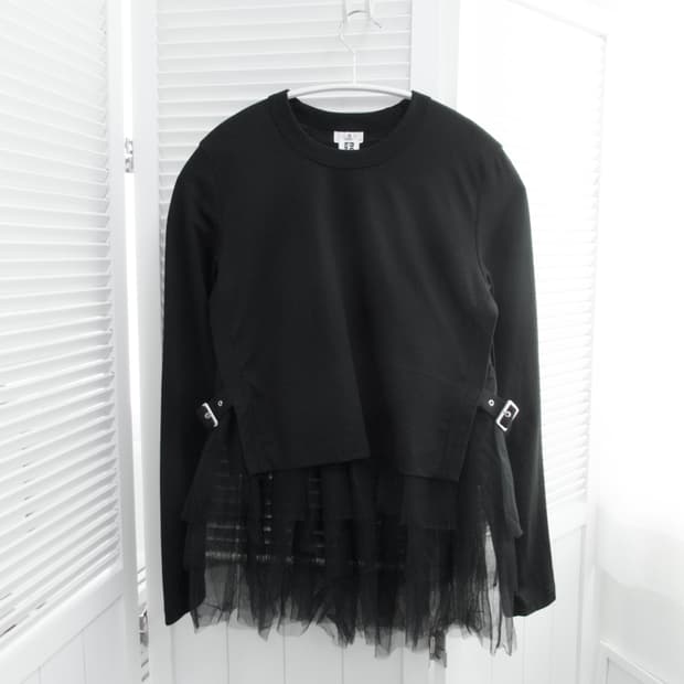 느와 케이 니노미야 프릴 벨트 탑