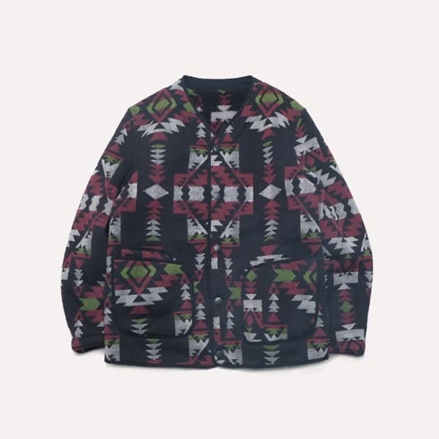 native jacquard boa fleece jacket