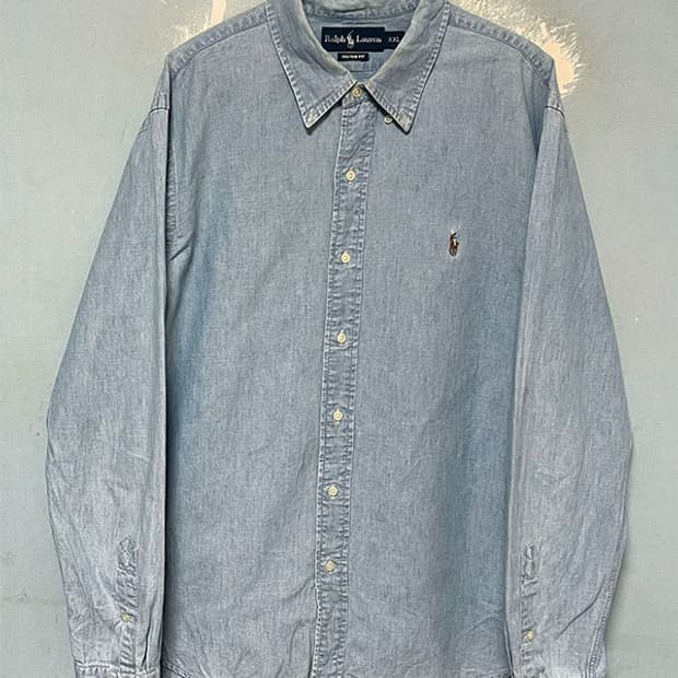 POLO 폴로 남자 샴브레이셔츠 데님 춘추 XL 105-110