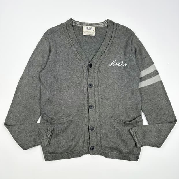 JPN 재팬빈티지 클래식 니트 가디건 그레이 M