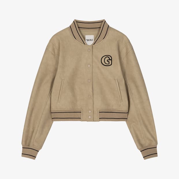 그로브GROVE G로고 레더 점퍼