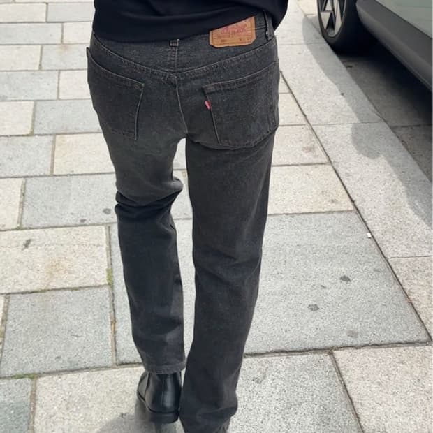 80s Levis 501 Faded Black Denim