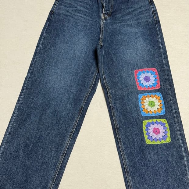 로씨로씨 크로셰 데님팬츠