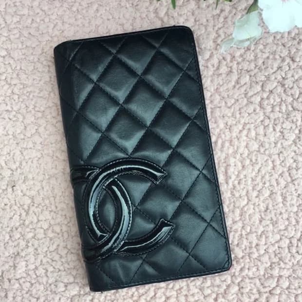 [정품] 샤넬 클래식 캐비어 CC 장지갑 블랙 풀구성품