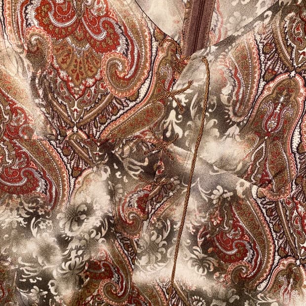 파우닝 오리엔탈 에스닉 블라우스 일본 빈티지