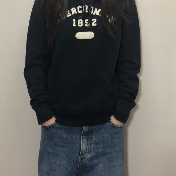 빈티지 아베크롬비 블랙 후디
