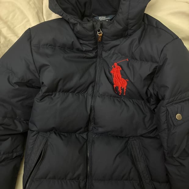 폴로 빅포니 패딩 네이비