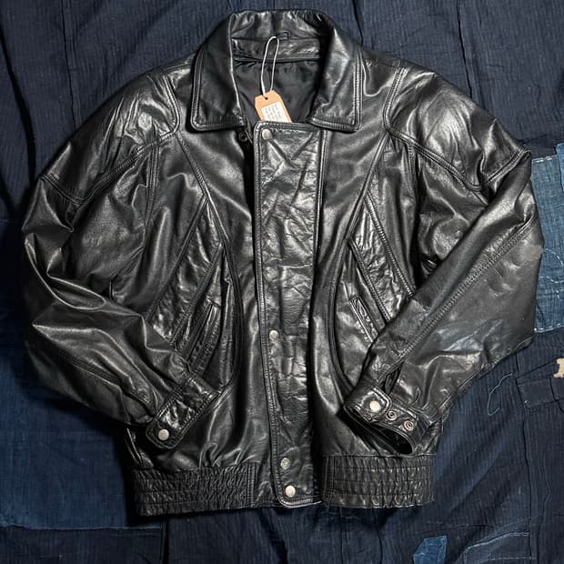 빈티지 레더 봄버자켓 100-105