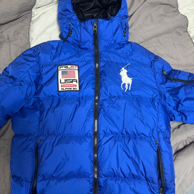 폴로 빅포니 성조기 패딩 L