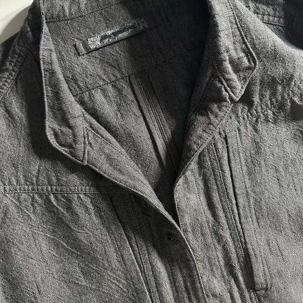 Blackmerle collarless jacket / gravel 상품이미지1