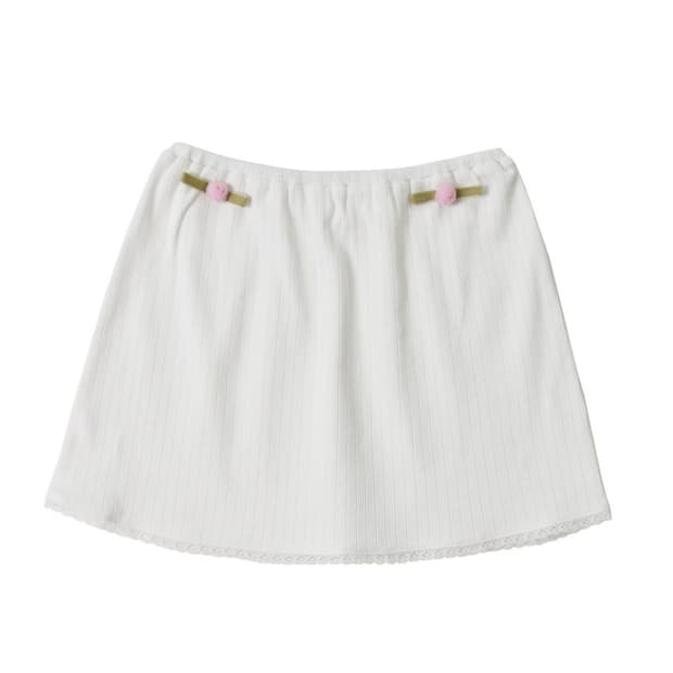 헤티 Hetit Pure Rose Cotton Skirt (White)