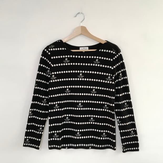 꾸레쥬 도트 티셔츠 dot t-shirt