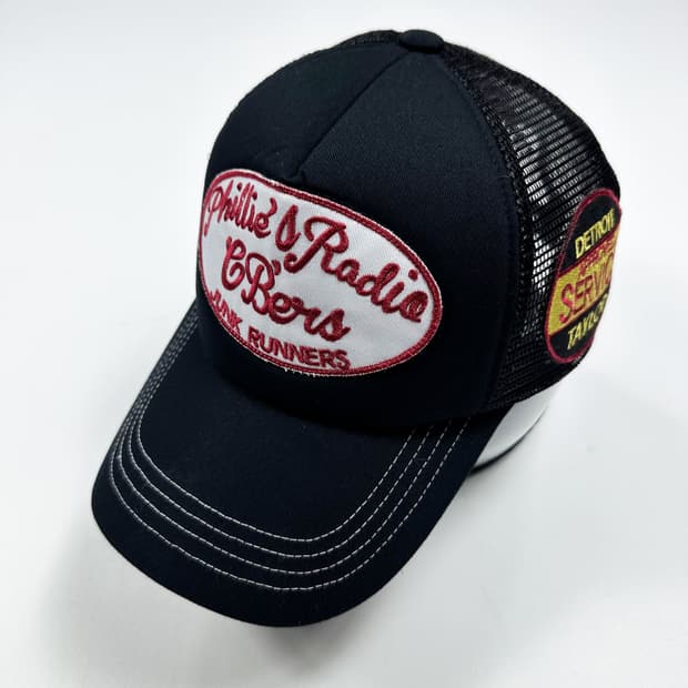 VTG 빈티지 레터링 메쉬 블랙 볼캡 모자