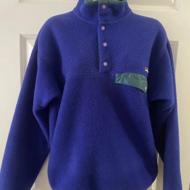 90s 파타고니아 신칠라 스냅-T 퍼플/그린 자메이카