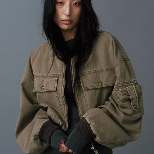 seo에스이오 워시드 코튼 봄버 자켓WASHED COTTON MA-1 B