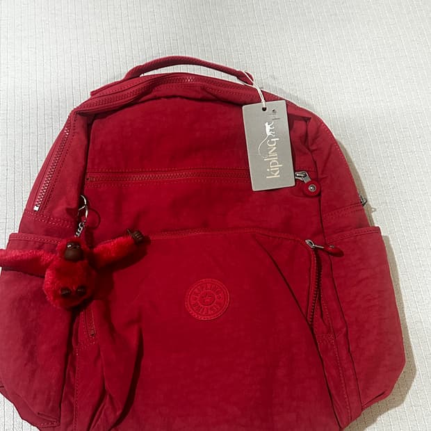 키플링 레드 백팩 새상품