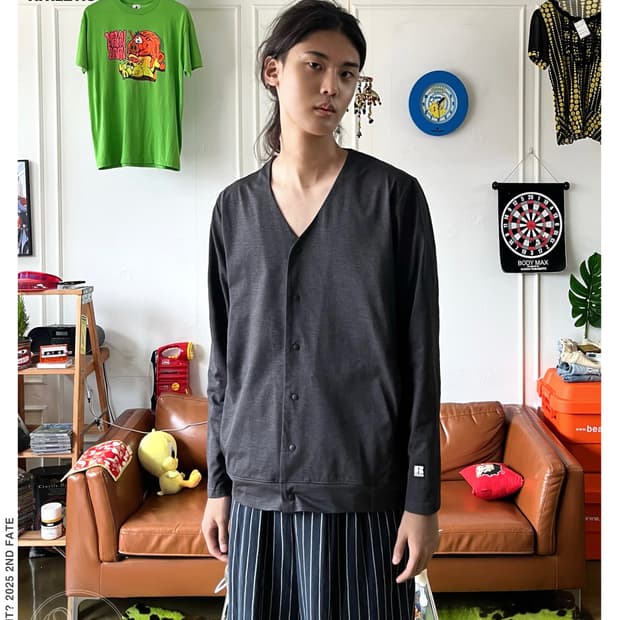 RUSSEL ATHLETIC V-Neck Snap Cardigan JK