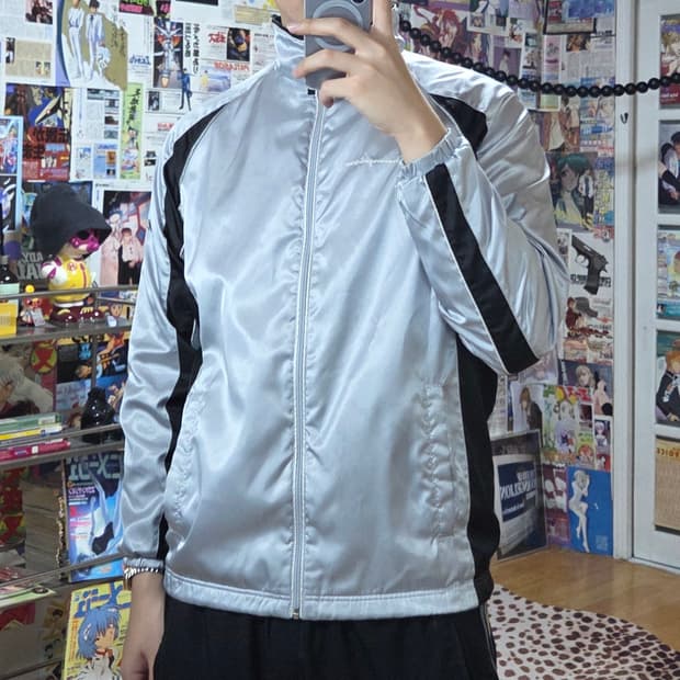 JPN 챔피온 올드스쿨 실버 바람막이