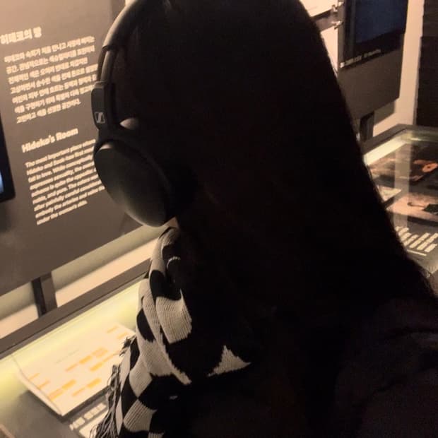 CDG 목도리 로고 체크 머플러 화이트 블랙