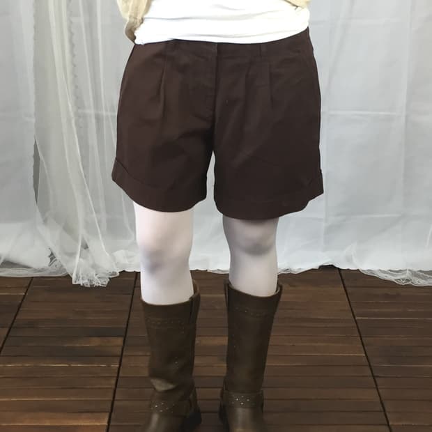 'Grove' Brown Cotton Shorts
