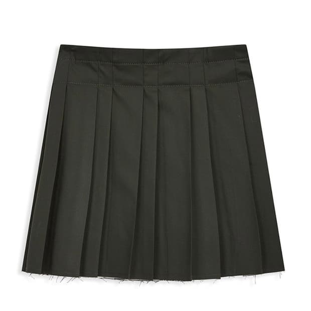 OPEN YY PLEATED WRAP SKIRT_KHAKI, L사이즈