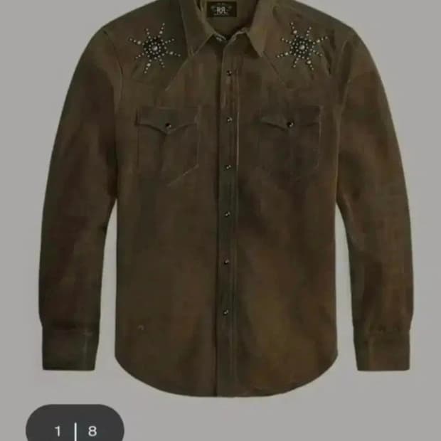 RRL 더블알엘 스터드 데님 웨스턴 셔츠 S