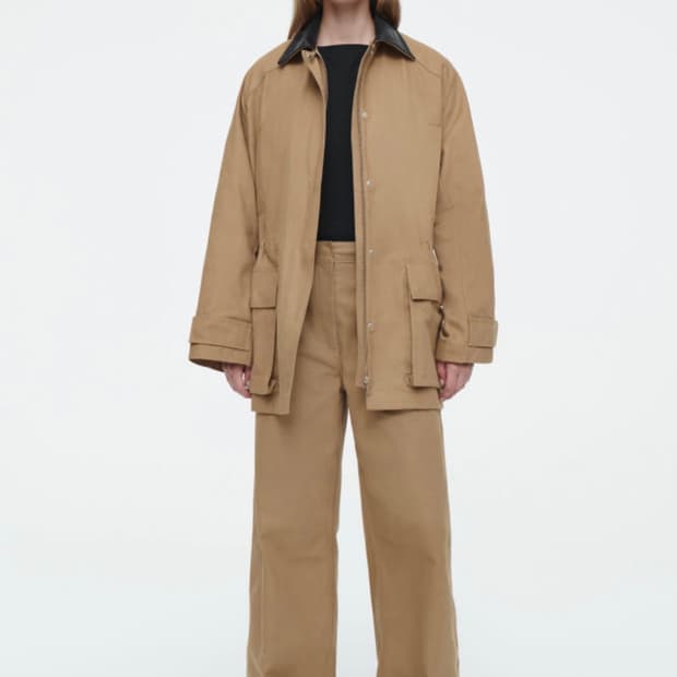 코스 와이드 레그 캔버스 유틸리티 트라우저