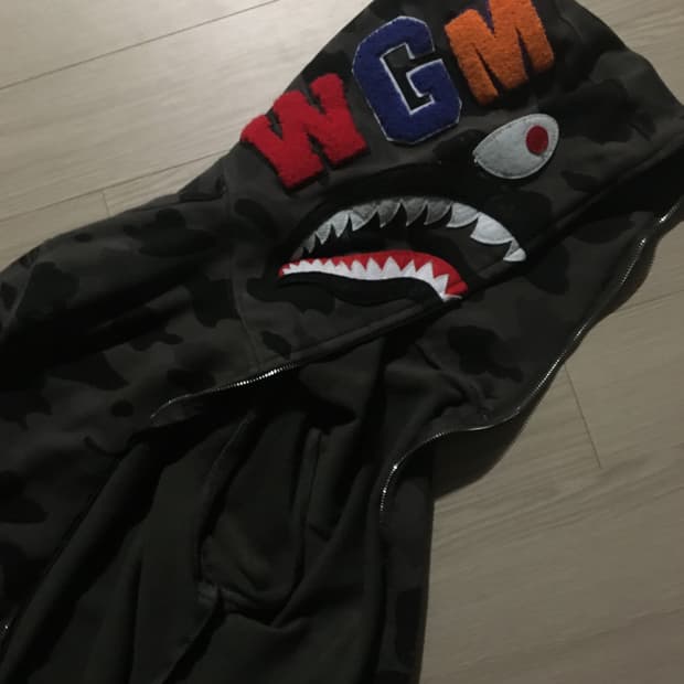 급처)베이프 샤크 후드집업