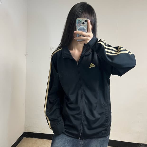 Adidas Black & Gold Track Jersey