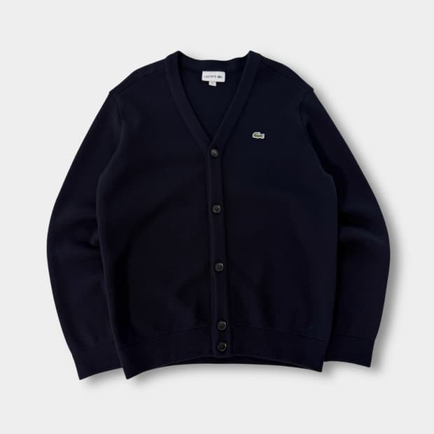 라코스테 루즈핏 딥네이비 울 가디건 