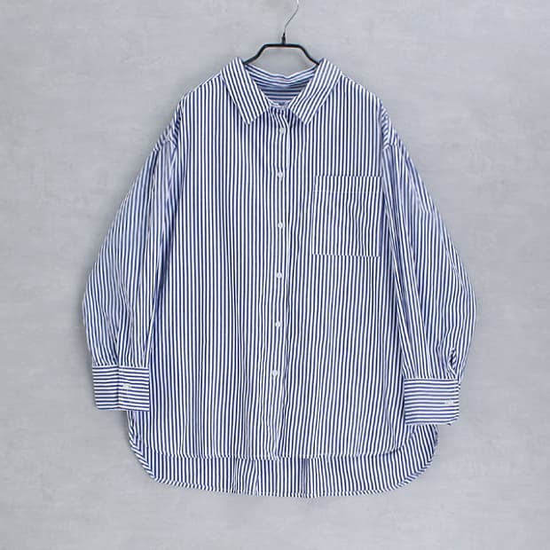 tip top+ _ oversize stripe cotton shirt