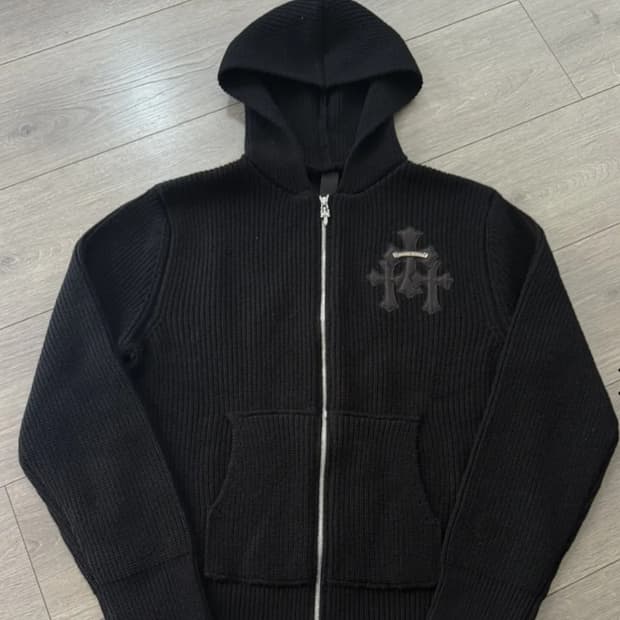 크롬하츠 캐시미어 크로스 세메터리 후드집업