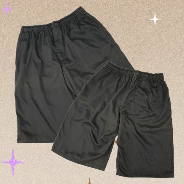 Jpn 브라운 버뮤다핏  5부 와이드 하프 트레이닝 반바지 팬츠