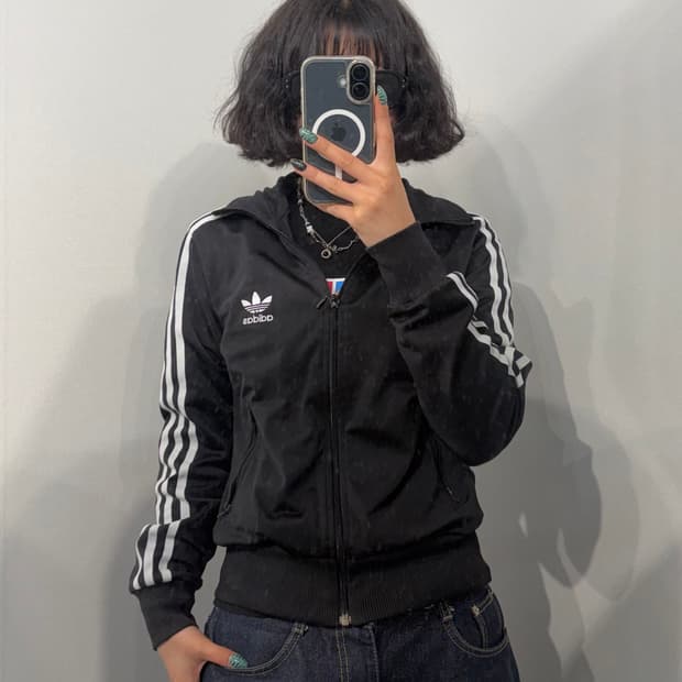 90 아디다스 오리지널스 파이어버드 빅로고 트랙탑 져지 블랙