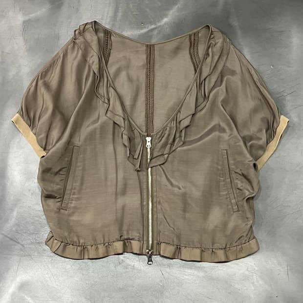  빈티지 프릴 하프 탑 y15881