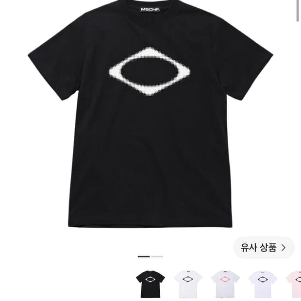 미스치프 롬버스 블러 반팔블랙