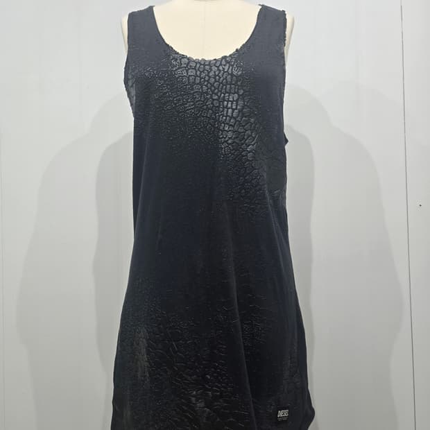 디젤 블랙 크랙 나시 원피스