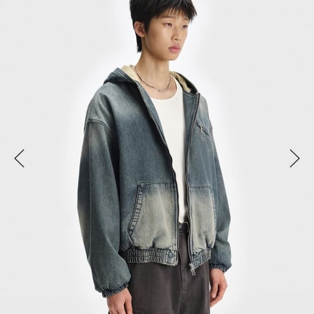벨리에 가르송 데님 후디 점퍼 - 빈티지 인디고 95사이즈 (or교환)
