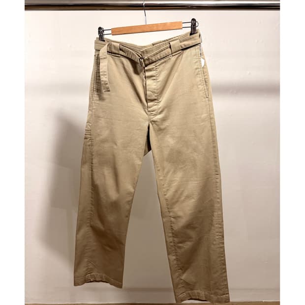 Belted Utility Cotton Trousers