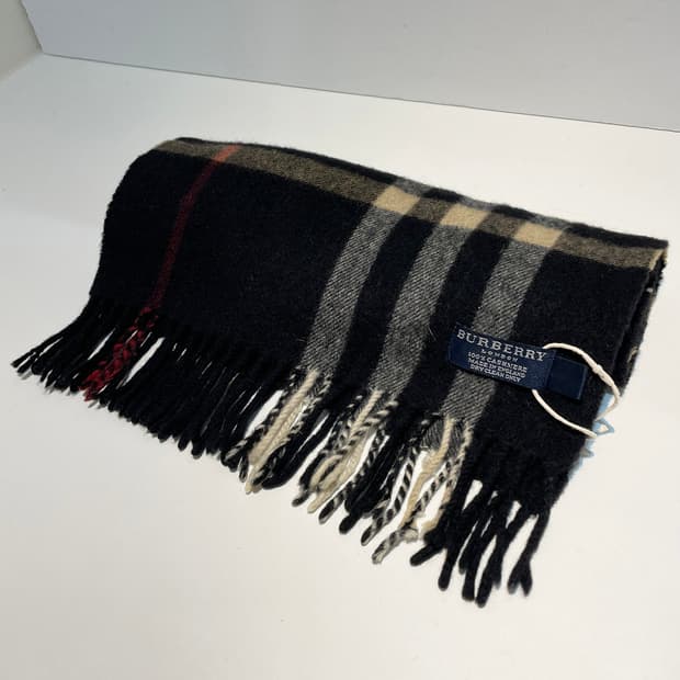 버버리 90s 캐시미어 노바체크 목도리 A1536