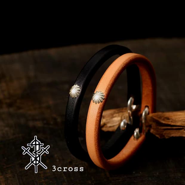 3cross cowhide silver925navajo bracelets