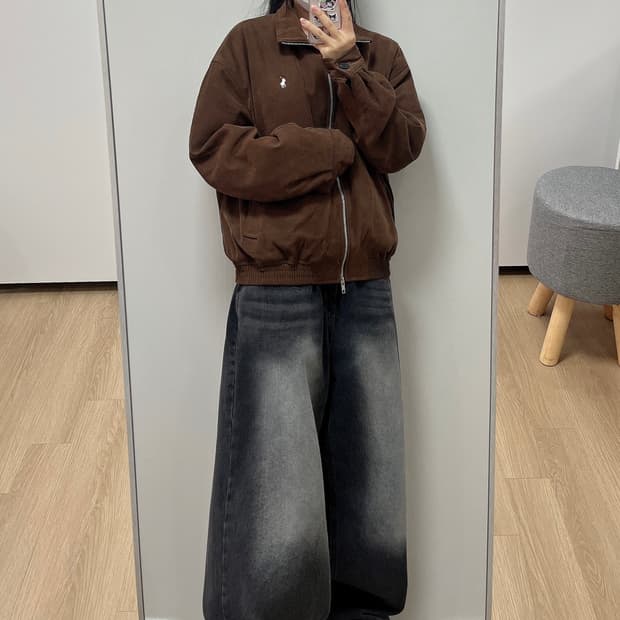 폴로 랄프로렌 브라운 누빔안감 스웨이드 자켓