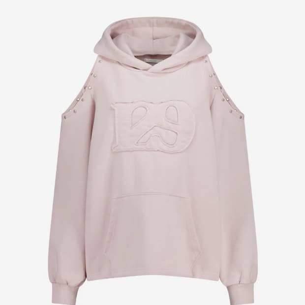 일리고 컷아웃 후드티 핑크