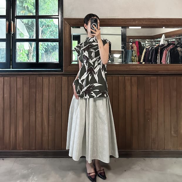 MARNI botanical sleeveless blouse