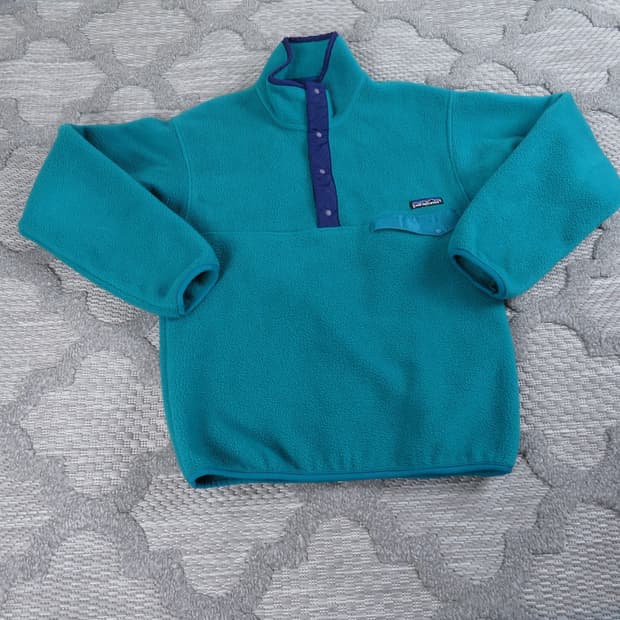 90s 파타고니아 신칠라 스냅-T 민트블루/네이비 USA