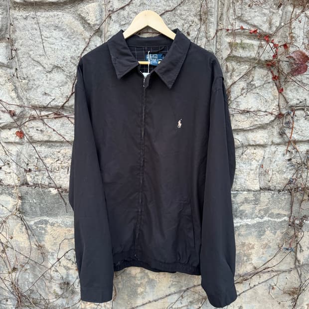 폴로 랄프로렌 스윙톱 헤링턴 자켓 포니로고 블랙 빅사이즈