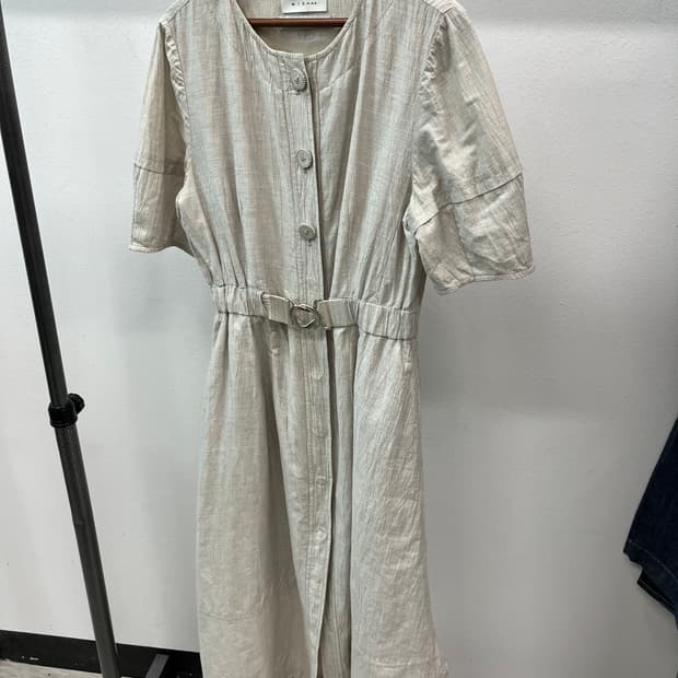 여) 미샤 벨트 린넨 원피스 
